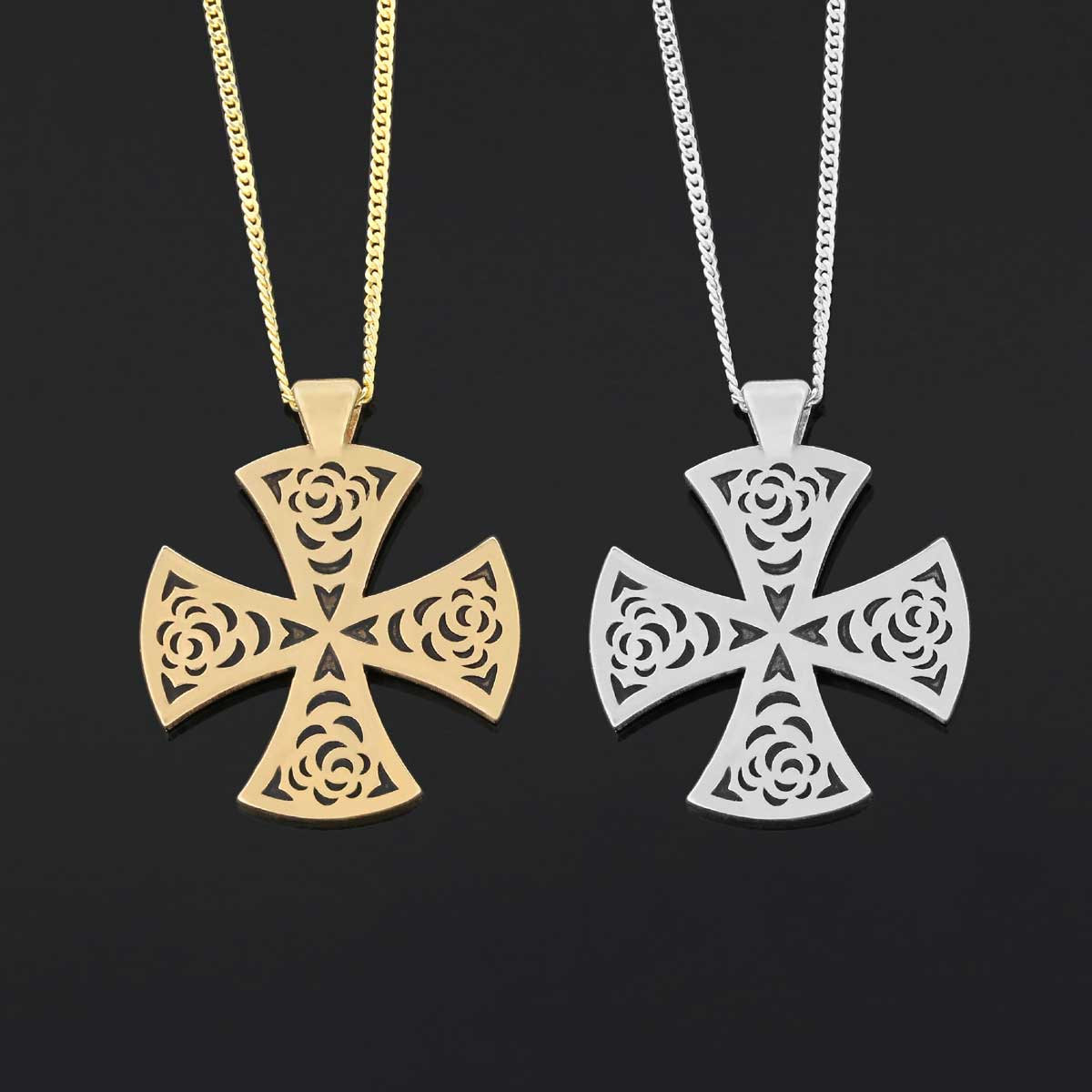 Rosicrucian Spiritual Pendant, Rosae Crucis Locket, Mystical Rosicrucian Symbol Necklace
