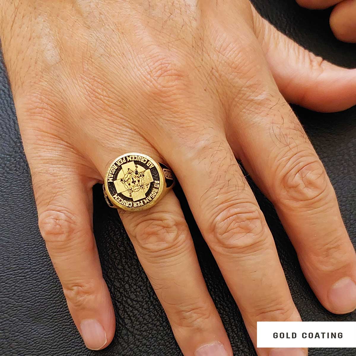 Round Amorc Jewelry, Spiritual Ring of the Rosicrucian Order, Custom Rosae Crucis Ring