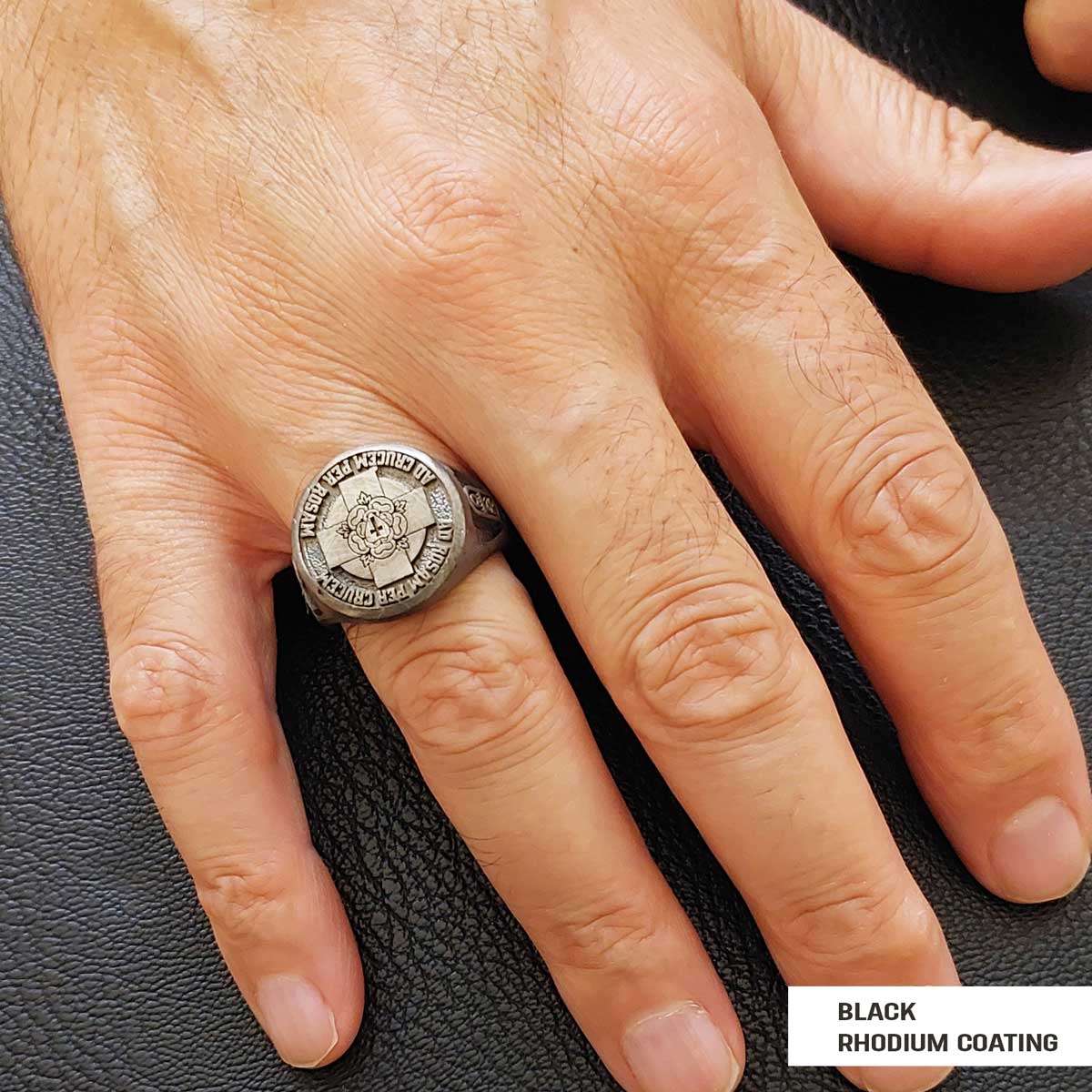 Round Amorc Jewelry, Spiritual Ring of the Rosicrucian Order, Custom Rosae Crucis Ring