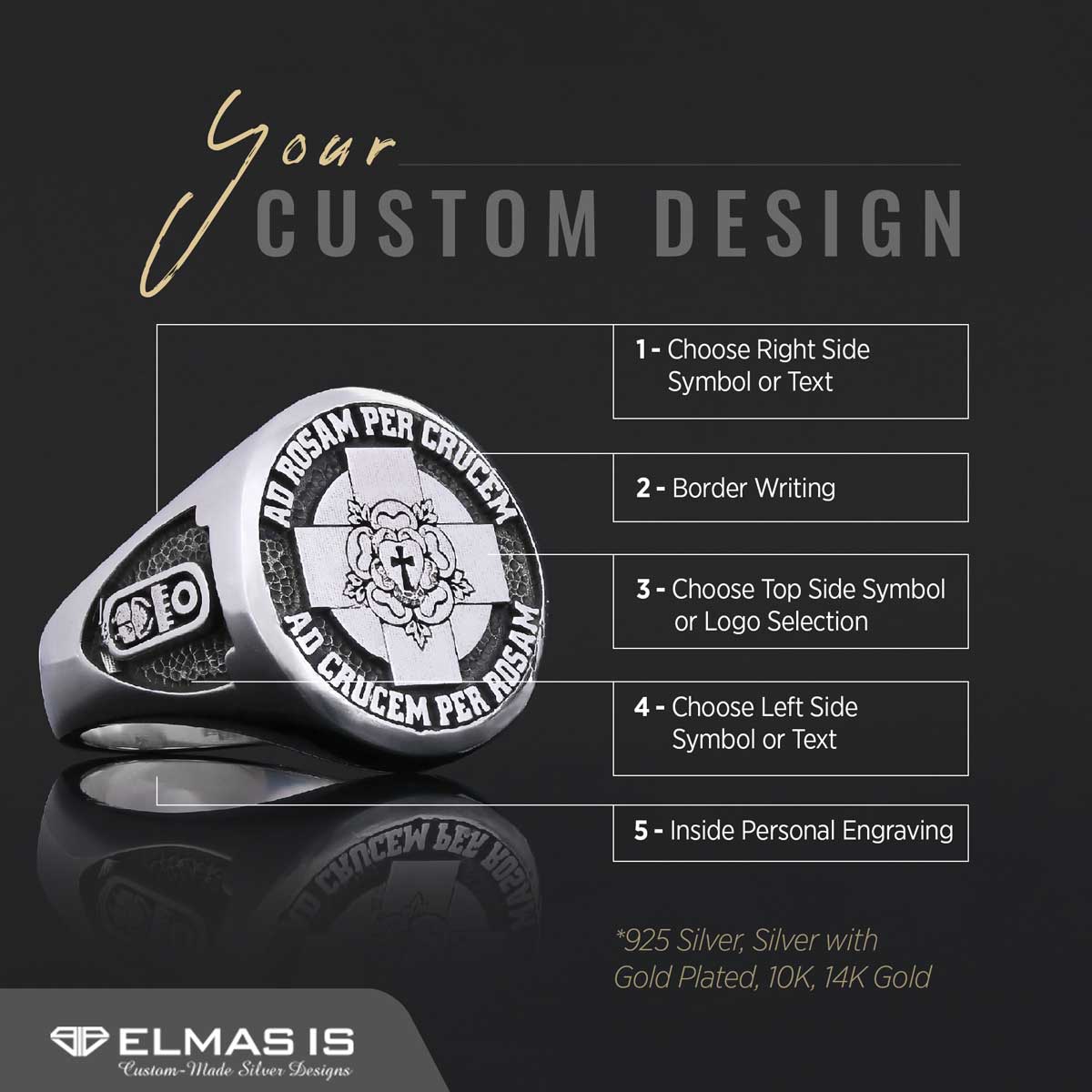 Round Amorc Jewelry, Spiritual Ring of the Rosicrucian Order, Custom Rosae Crucis Ring Round Amorc Jewelry, Spiritual Ring of the Rosicrucian Order, Custom Rosae Crucis Ring