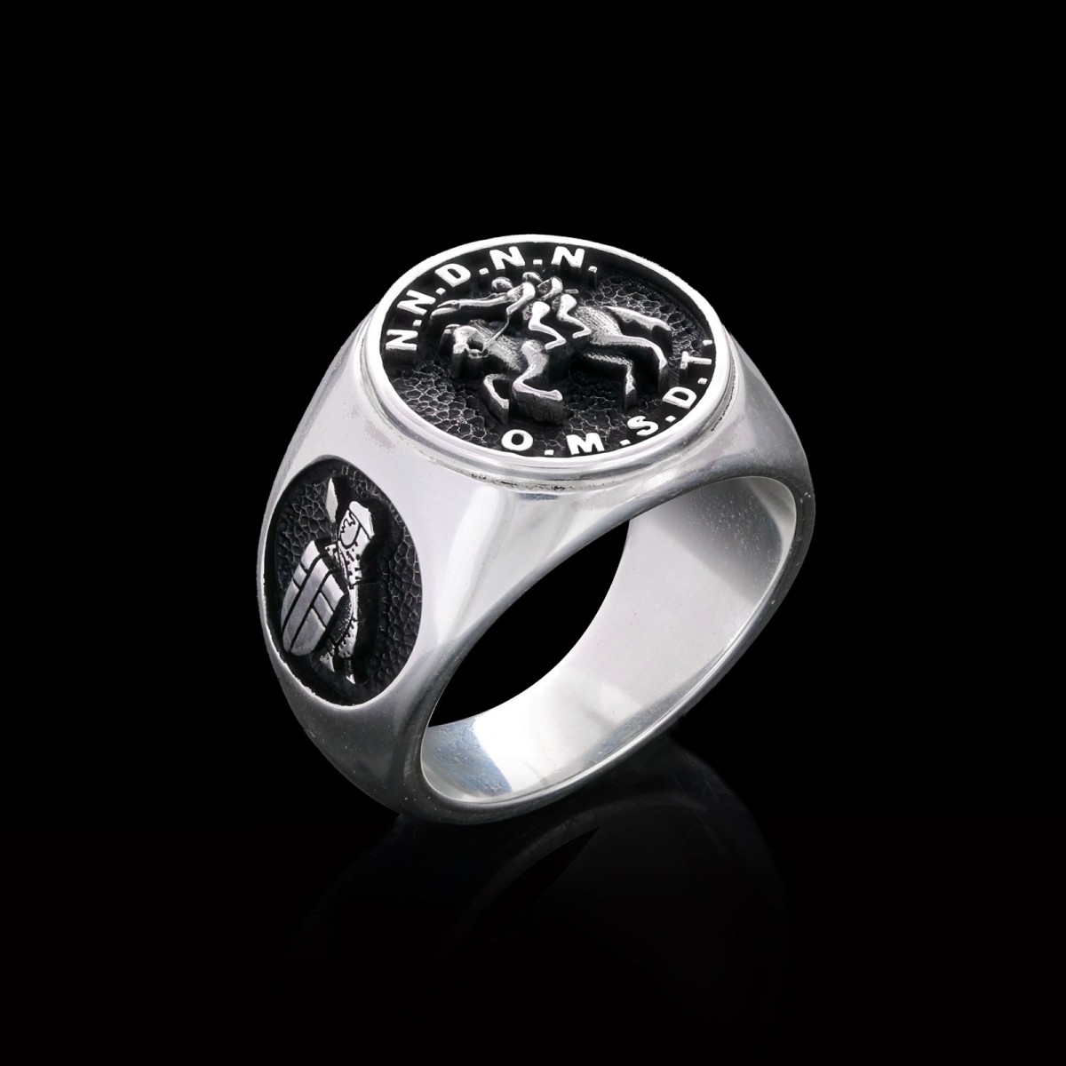 Round Master Mason Ring Cross Masonic Ring, Custom Masonic Ring