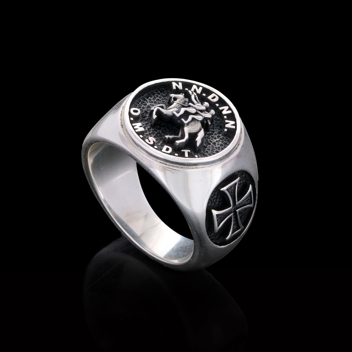 Round Master Mason Ring Cross Masonic Ring, Custom Masonic Ring