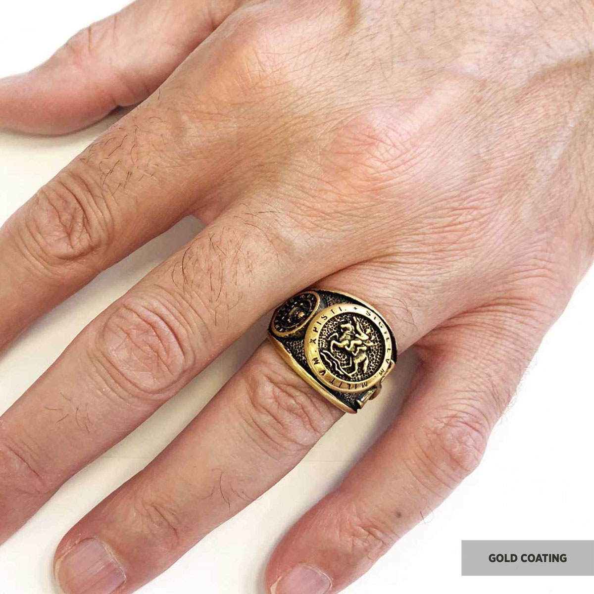 Round Silver Masonic Ring,  Celestial Mason Ring, Stylish and Meaningful Jewelry with Masonic Seal Detail