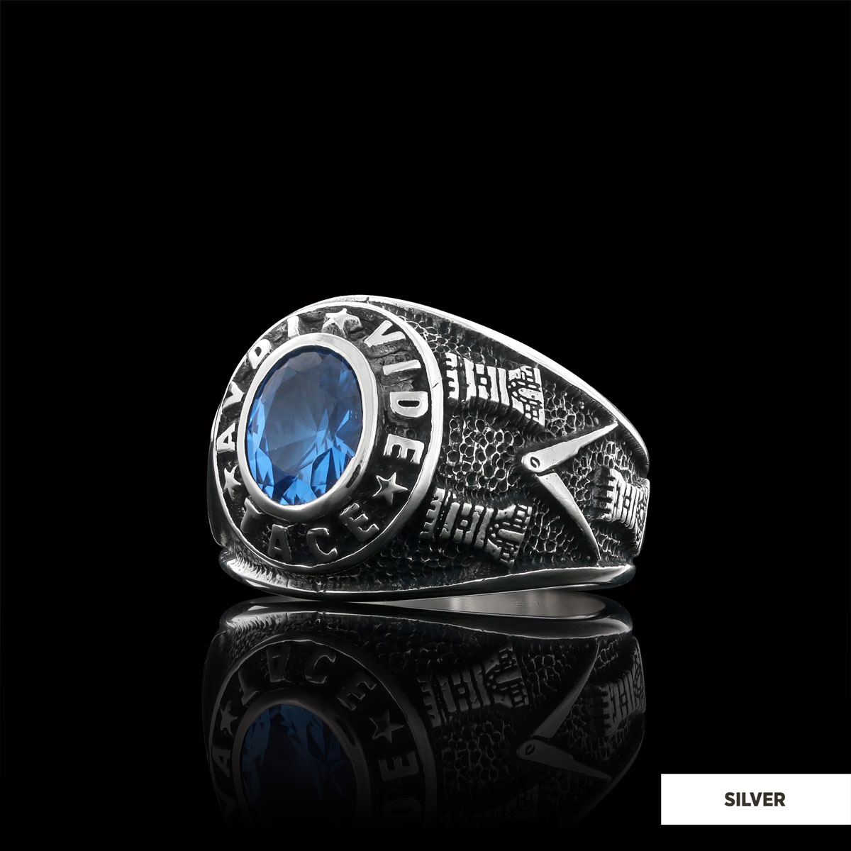 Round Stone Masonic Ring, A Symbol of Strength, Craftsmanship, and Timeless Elegance Mason Ring