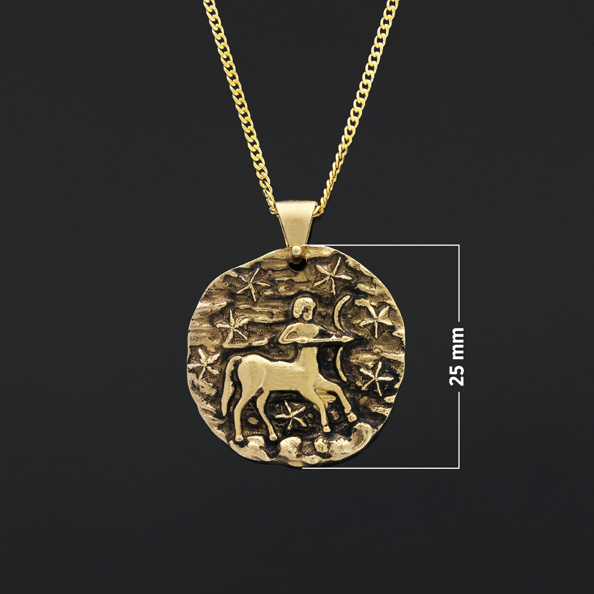 Sagittarius Horoscope Pendant, Zodiac Sign Jewelry, Astrological Necklace