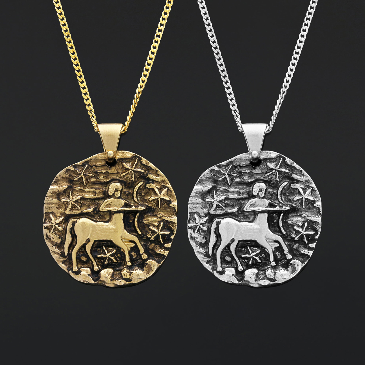 Sagittarius Horoscope Pendant, Zodiac Sign Jewelry, Astrological Necklace