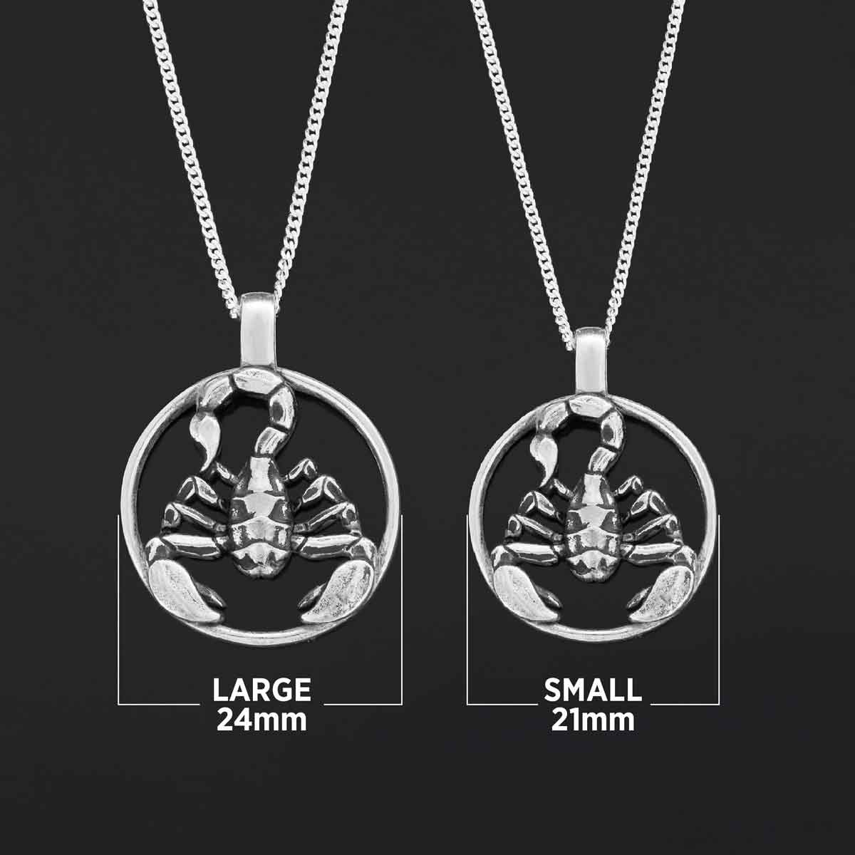 Scorpio Pendant, Sterling Silver Scorpio Necklace, Scorpio Jewelry, Horoscope Scorpio Necklace