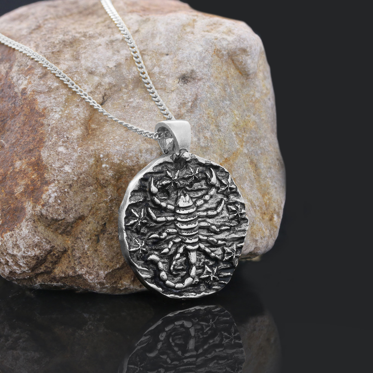 Scorpio Pendant, Zodiac Jewelry, Sterling Silver Necklace, Astrology Charm, Gift for Scorpio