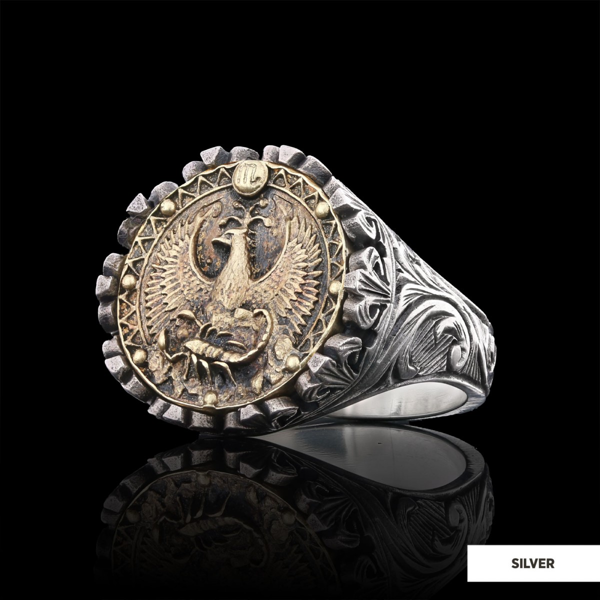 Scorpio Sign Ring, 925 Sterling Silver Scorpio Sign Ring