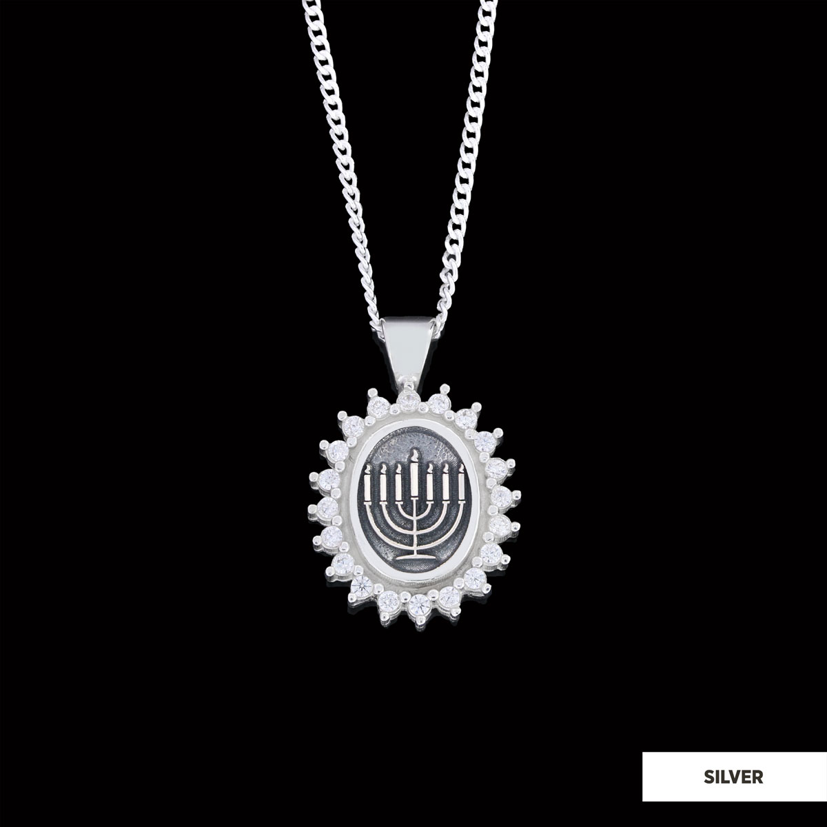 Shabbat Menorah Necklace, Elegant Jewish Faith Jewelry, Symbol of Shabbat and Jewish Heritage Necklace, Menorah Pendant