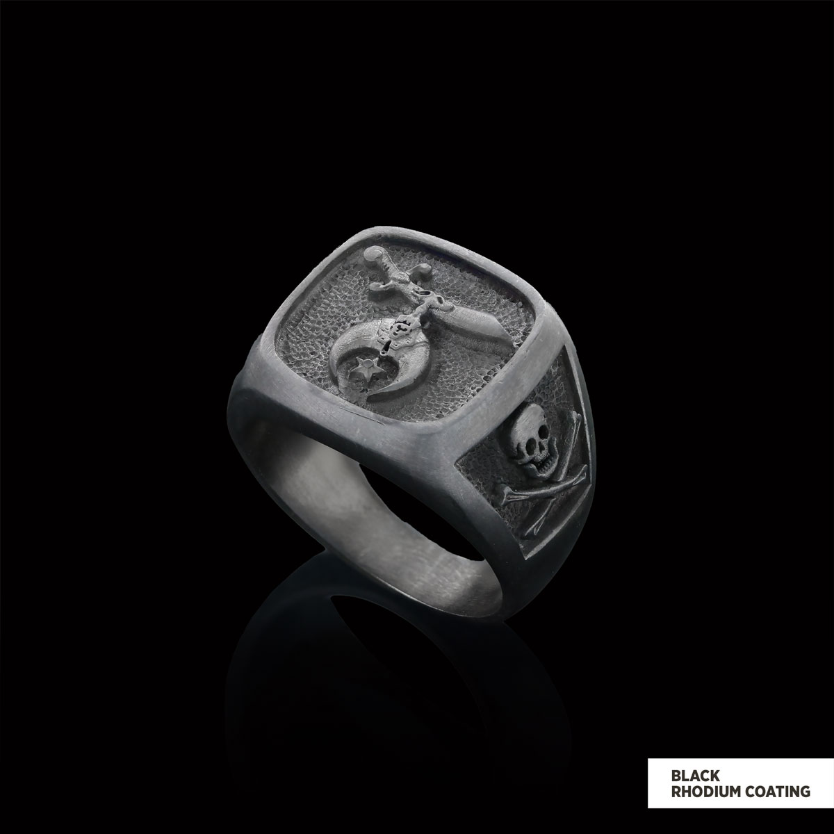 Shriners Masonic Ring, Handcrafted Sterling Silver Mason Ring