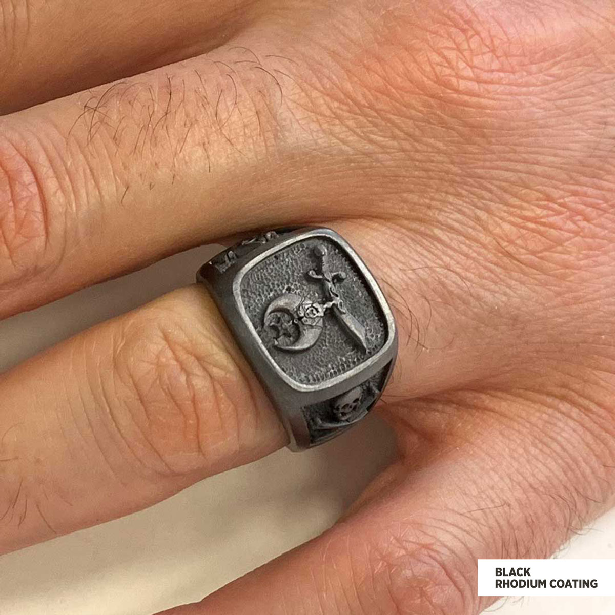 Shriners Masonic Ring, Handcrafted Sterling Silver Mason Ring