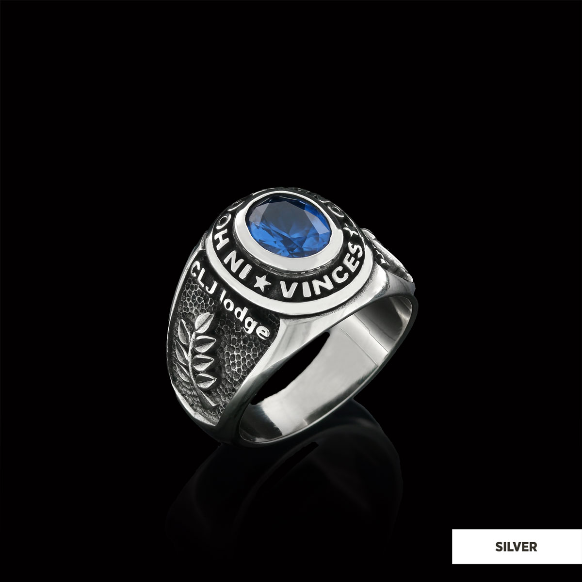 Side Embossed Acacia Masonic Ring, Master Mason Ring, Elegant Masonic Ring