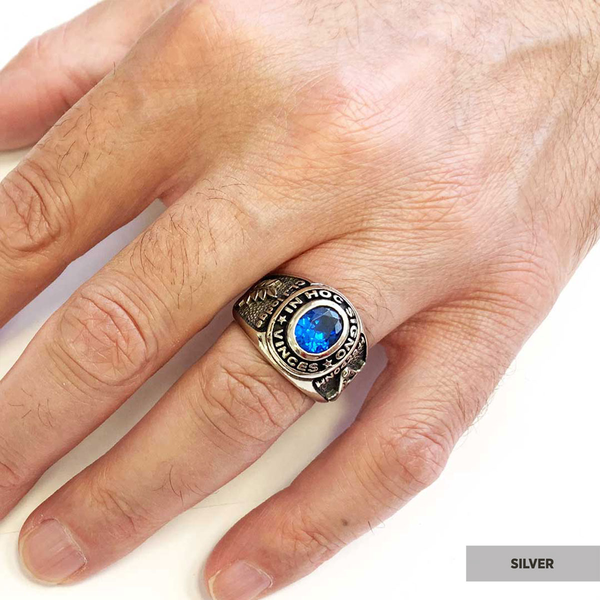 Side Embossed Acacia Masonic Ring, Master Mason Ring, Elegant Masonic Ring