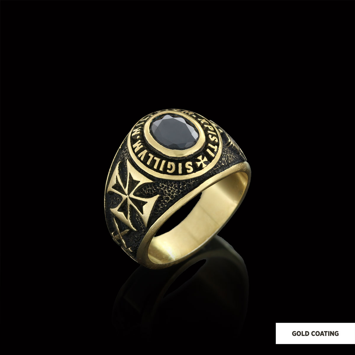 Sigillvm Militvm Xpisti Masonic Ring, Mason Jewelry, Custom Mason Ring