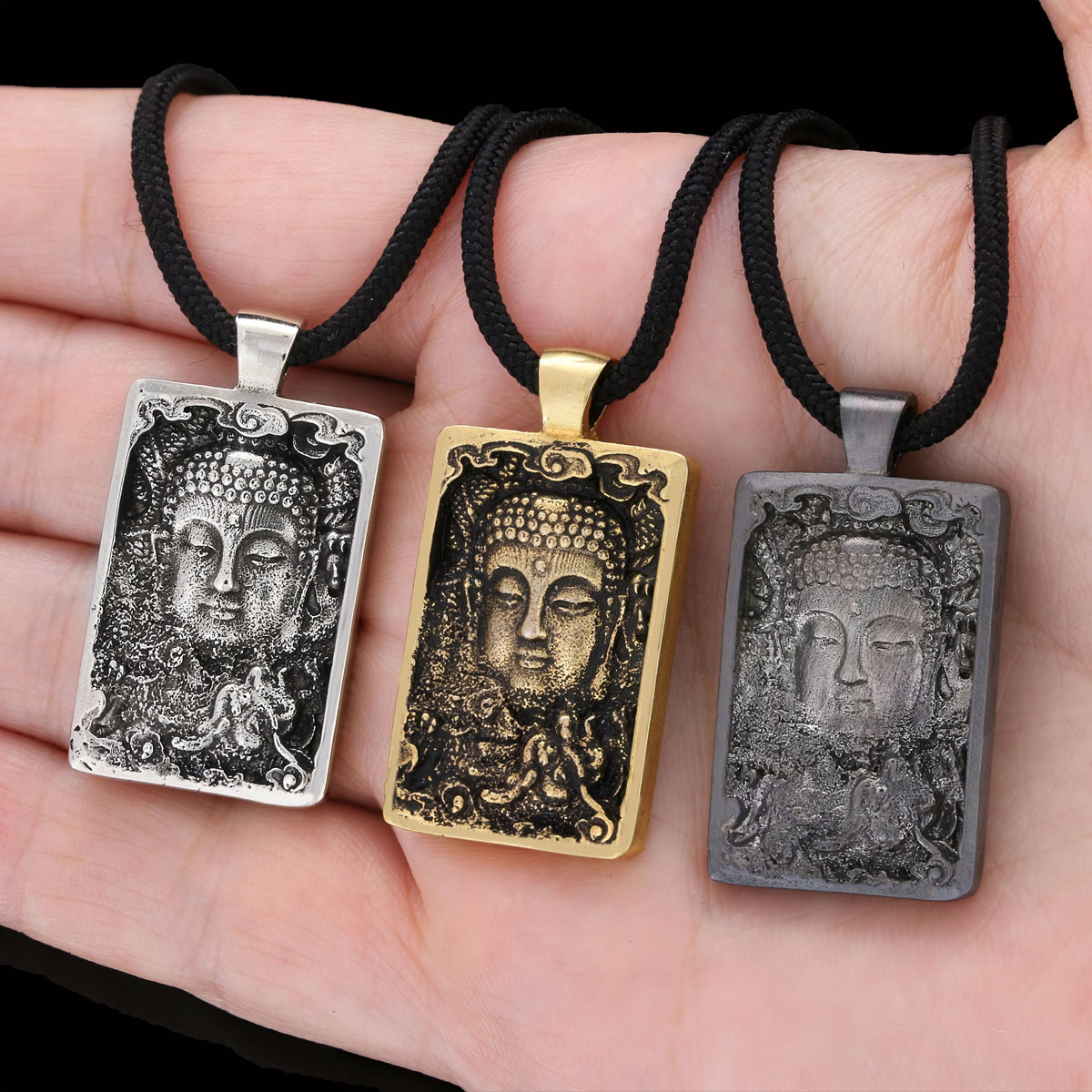 Silver Buddha Pendant