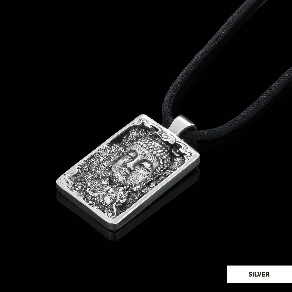 Silver Buddha Pendant