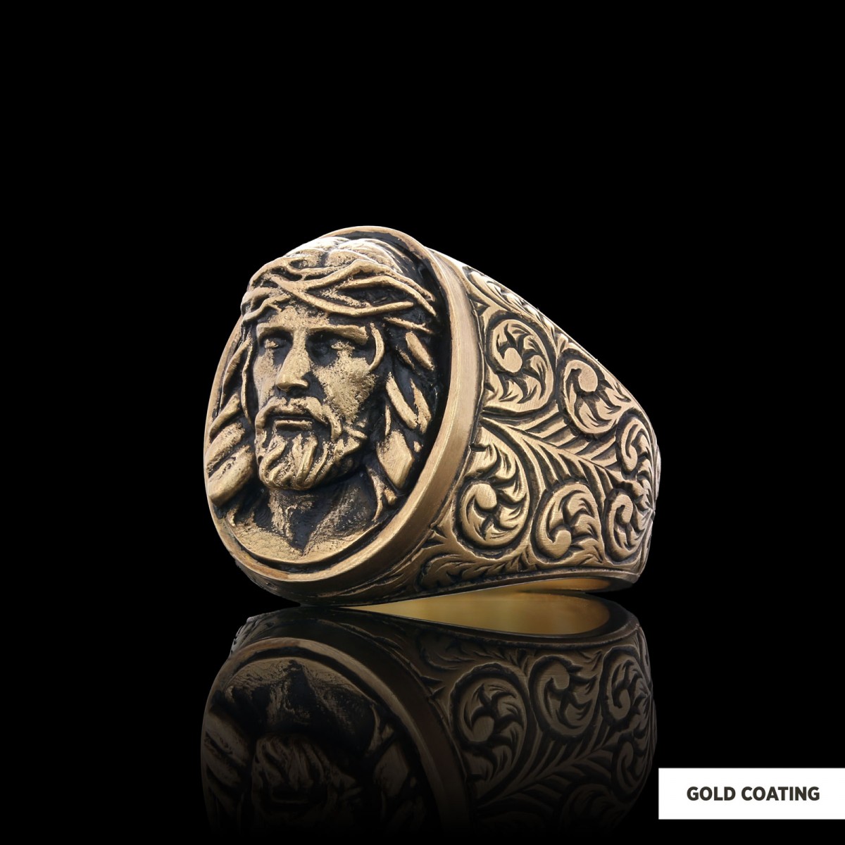 Silver Christian Jesus Ring
