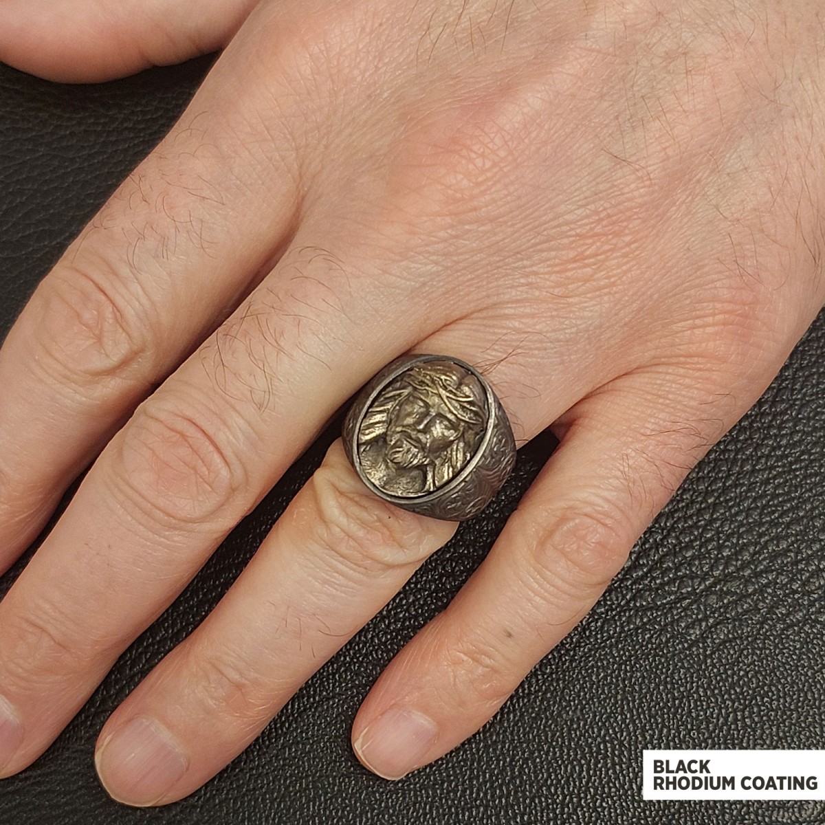 Silver Christian Jesus Ring