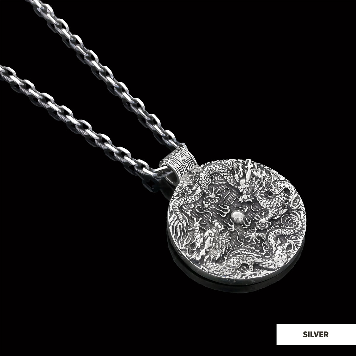 Silver Dragon Pendant
