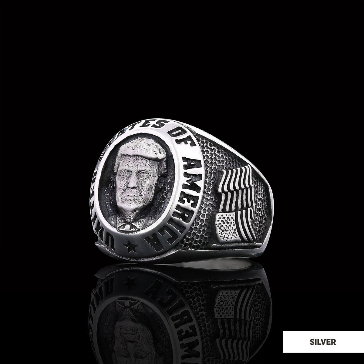 US President Trump Ring, Supporters Wide Ring, Donald J. Trump Ring, Patriotic Jewelry, Trump Face Ring, Supporter Jewelry