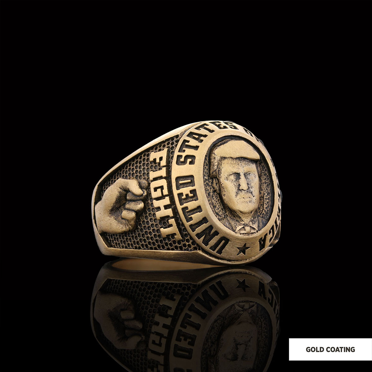 US President Trump Ring, Supporters Wide Ring, Donald J. Trump Ring, Patriotic Jewelry, Trump Face Ring, Supporter Jewelry
