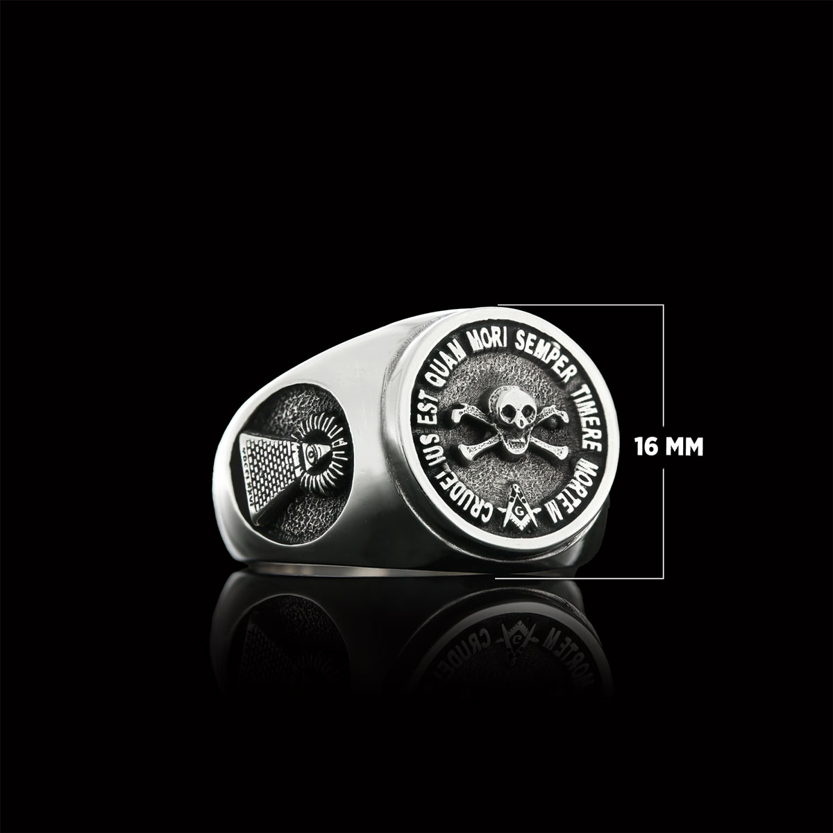 Skull and Crossbones Masonic Ring, Special Masonic Ring, Freemasonic Ring