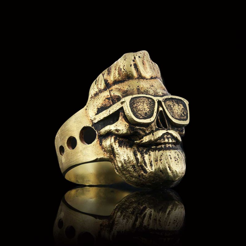 Skull with Glasses Ring
