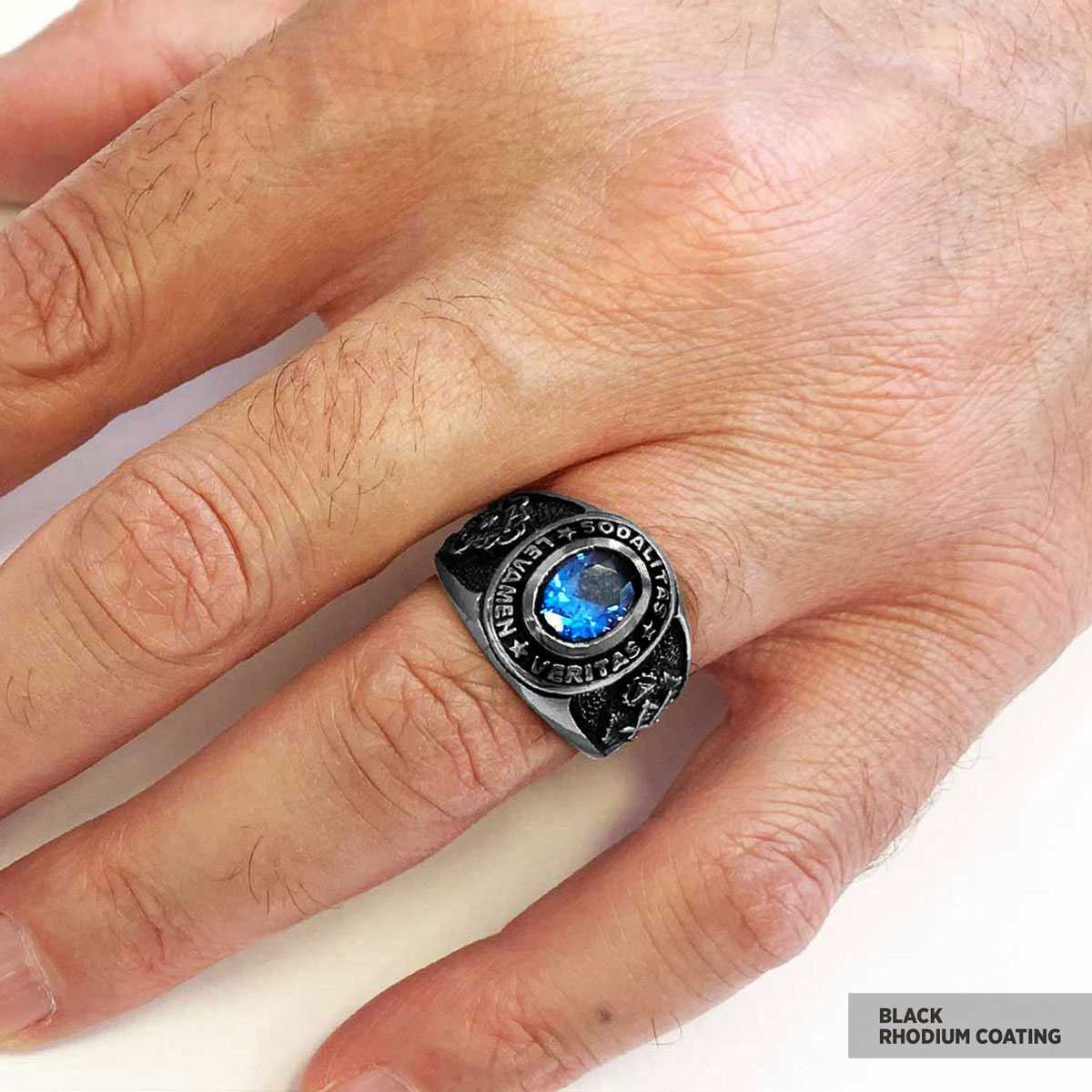 Sodalitas Levamen Veritas Masonic Ring, Knights Templar Ring, Master Masonic Ring