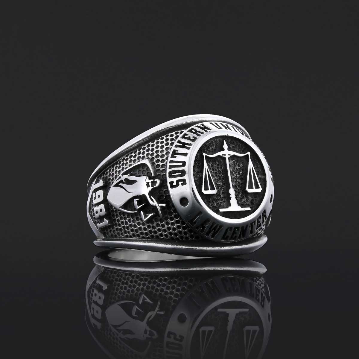 Southern University Ring, Class Ring, Handmade University Graduation Ring, High School Ring Southern University Ring, Class Ring, Handmade University Graduation Ring, High School Ring