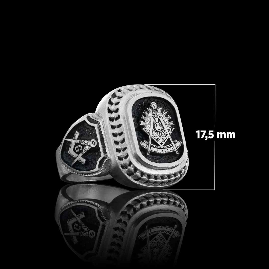 Special Design 925 Sterling Silver Past Master Masonic Ring