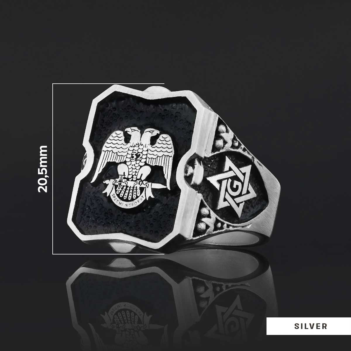 Special Design Handmade Sİlver Masonic Ring