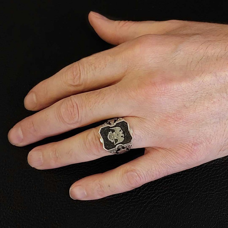 Special Design Handmade Sİlver Masonic Ring