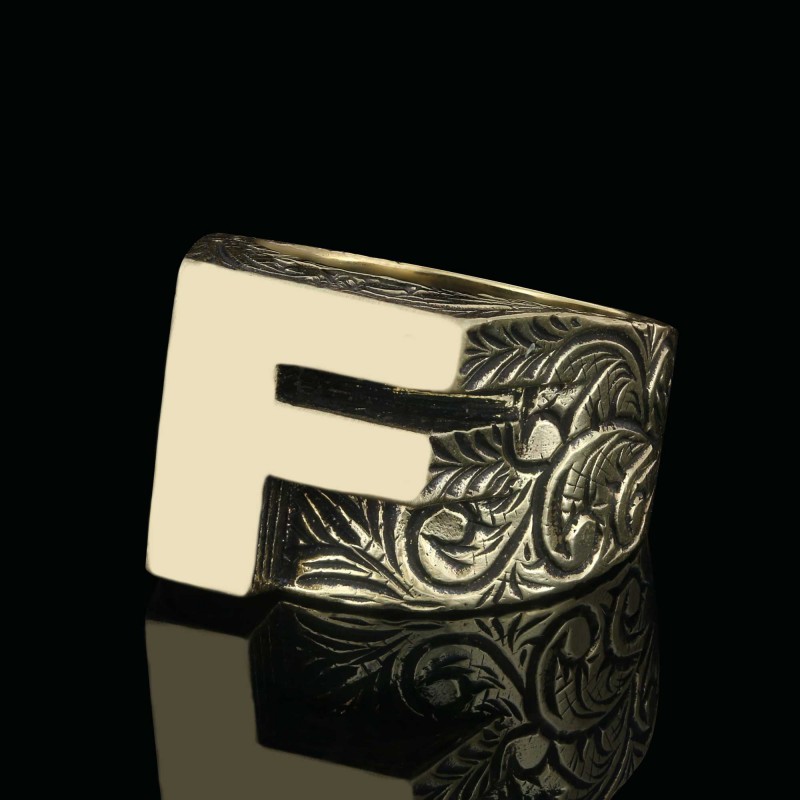 Special Design Silver Celtic Letter F Ring