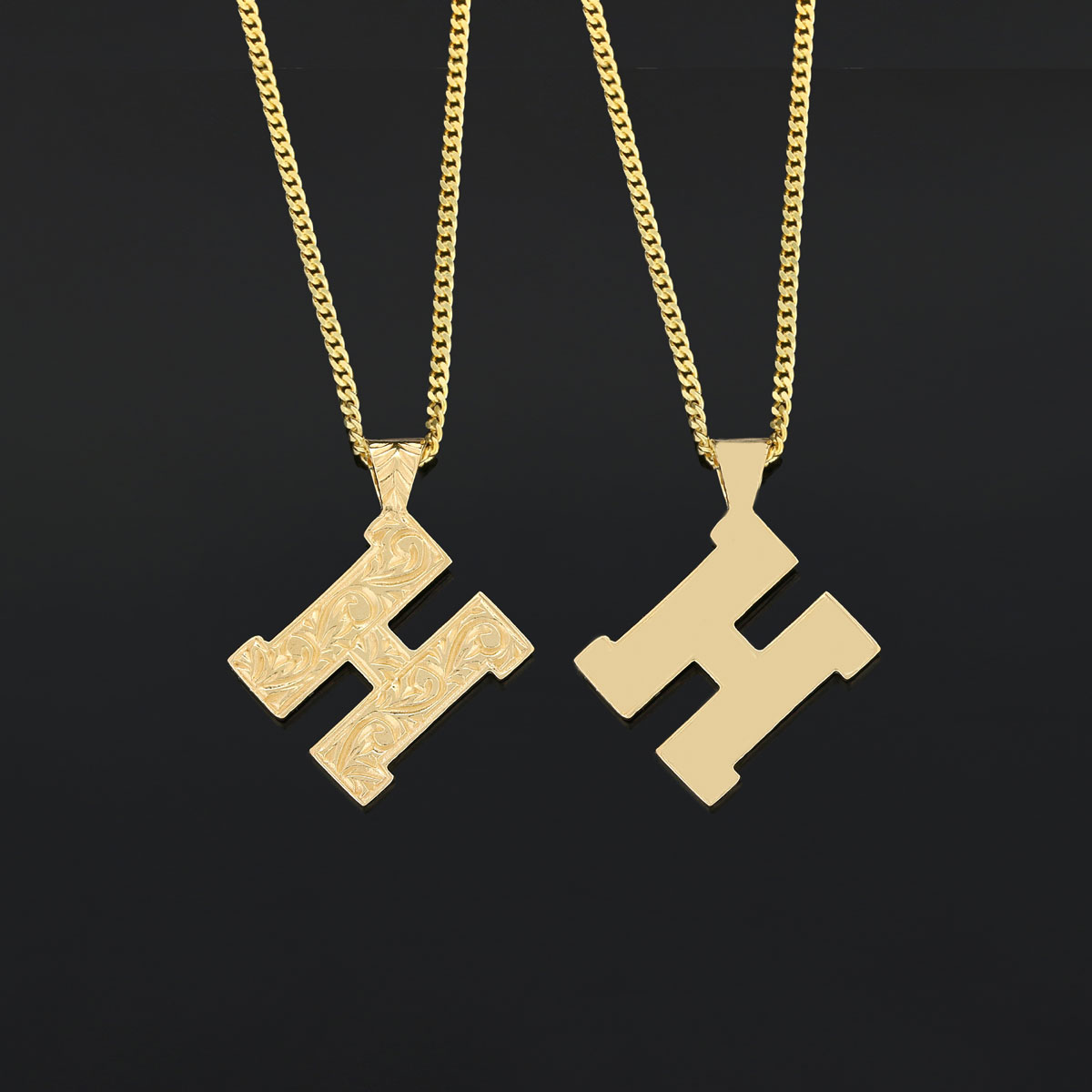 Special Design Silver Letter Monogram H Necklace
