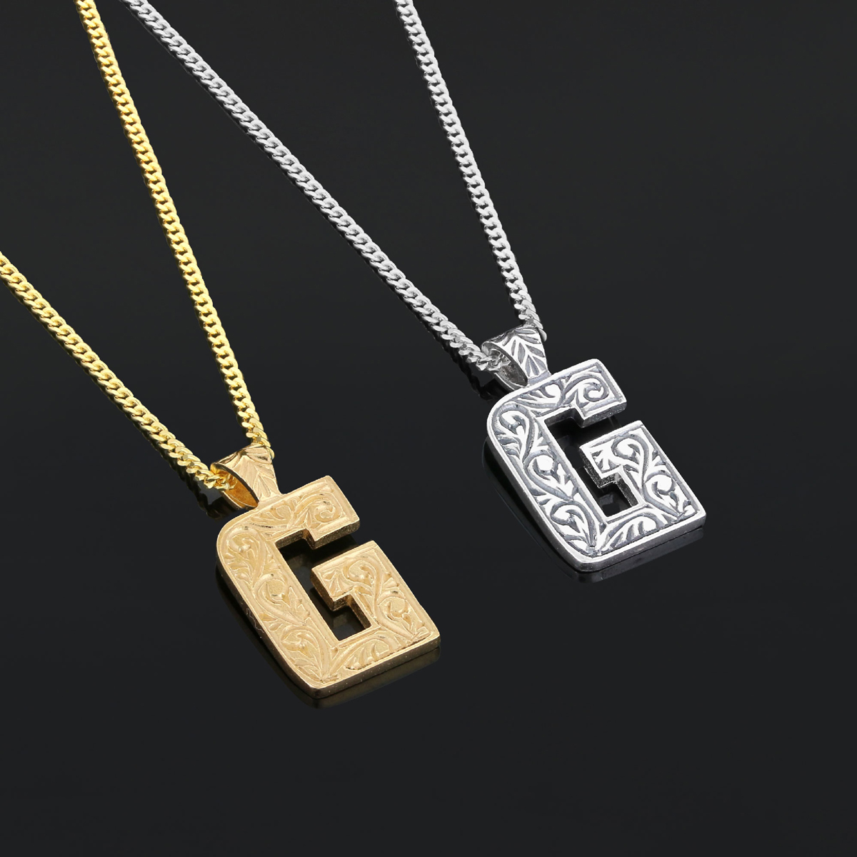Special Handmade Silver Letter Monogram G Necklace