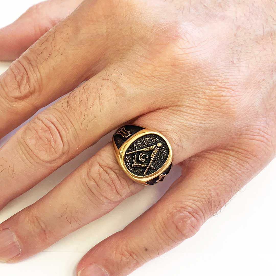 Special Lodge Silver Masonic Ring, Oval Masonic Ring, Master Mason Ring