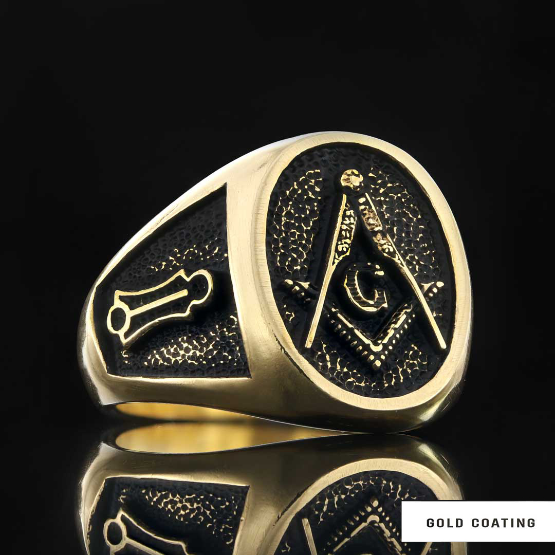 Special Lodge Silver Masonic Ring, Oval Masonic Ring, Master Mason Ring