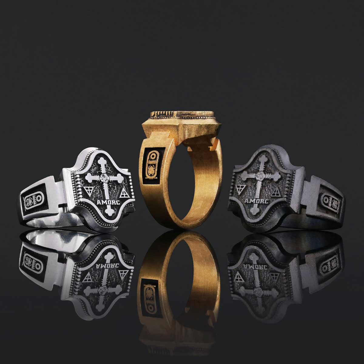 Spiritual Symbol of Ancient Ring, Rosicrucian Ring Amorc Ring, Custom Rousea Crucis Order Ring