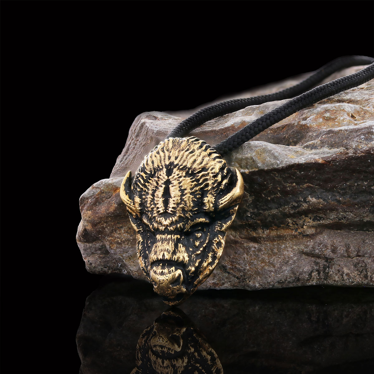 Sterling Silver Bison Pendant