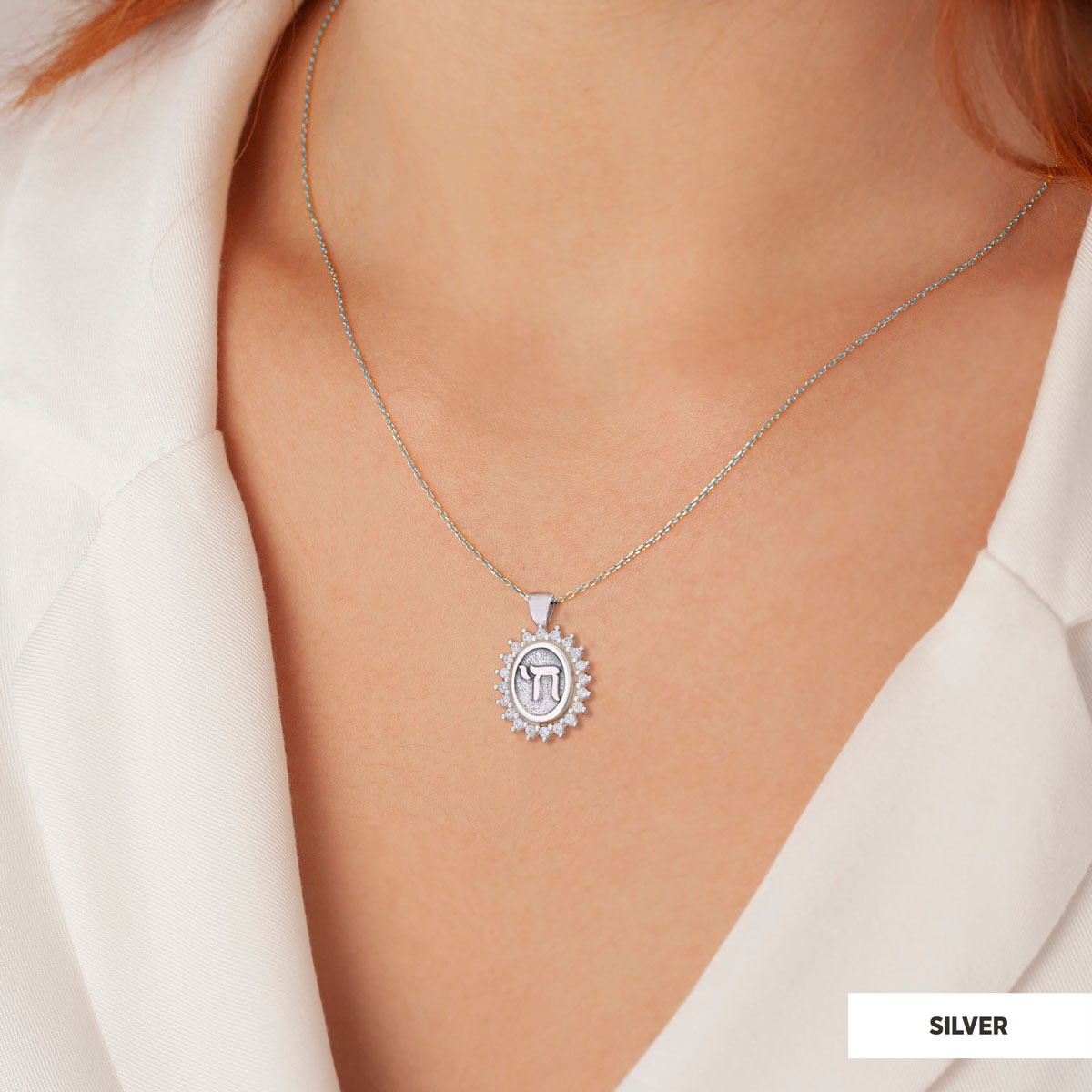 Sterling Silver Chai Necklace, Traditional Chai Necklace, Hebrew Symbol of Life Pendant, Meaningful Jewish Gift, Jewish Symbol