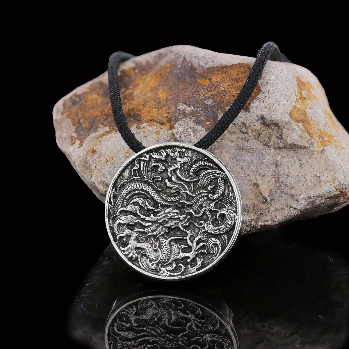 Sterling Silver Dragon Pendant