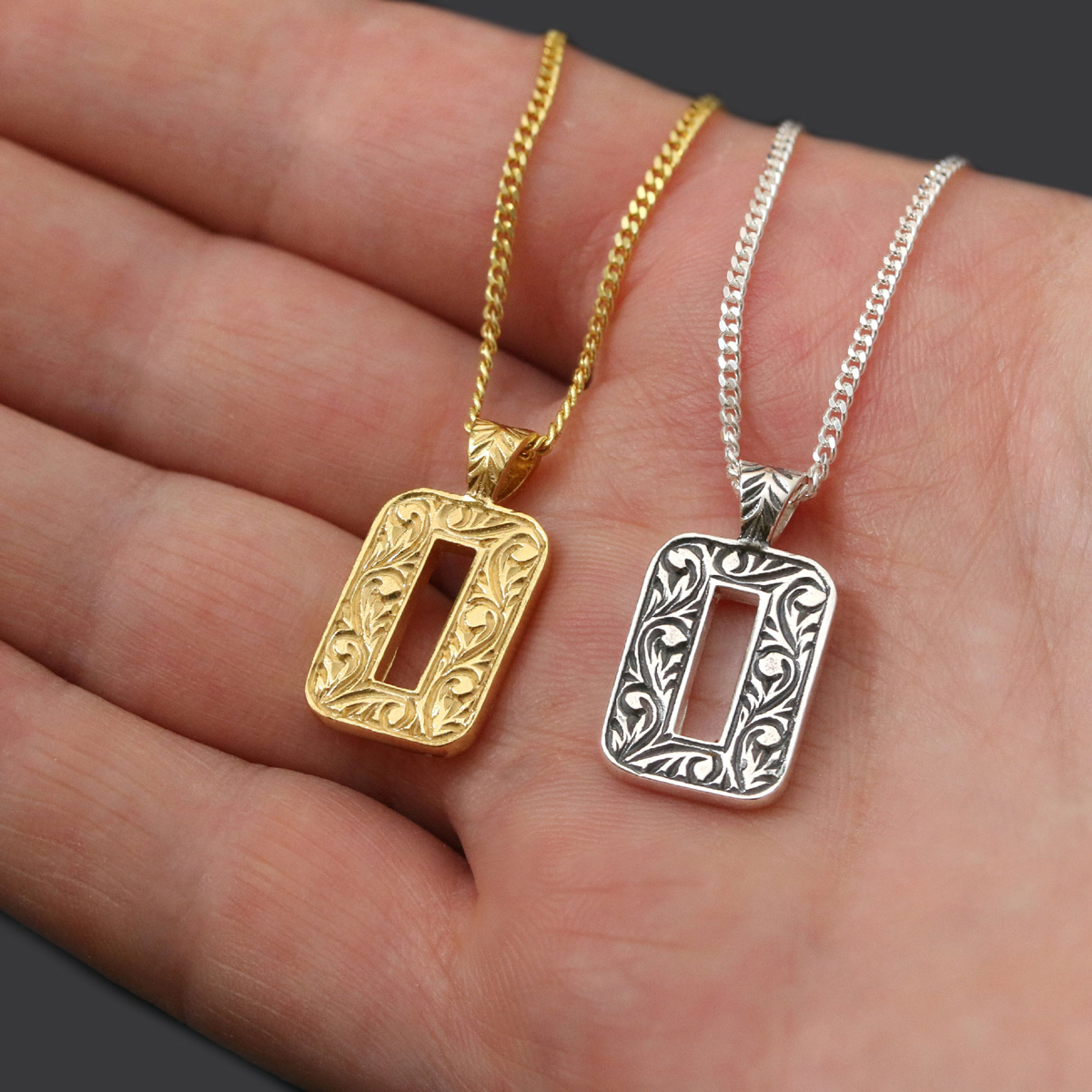 Sterling Silver Special Design Monogram Letter O Necklace