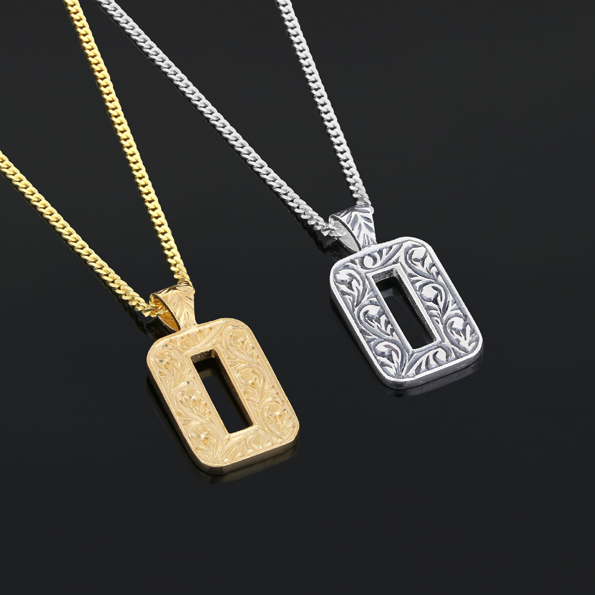 Sterling Silver Special Design Monogram Letter O Necklace