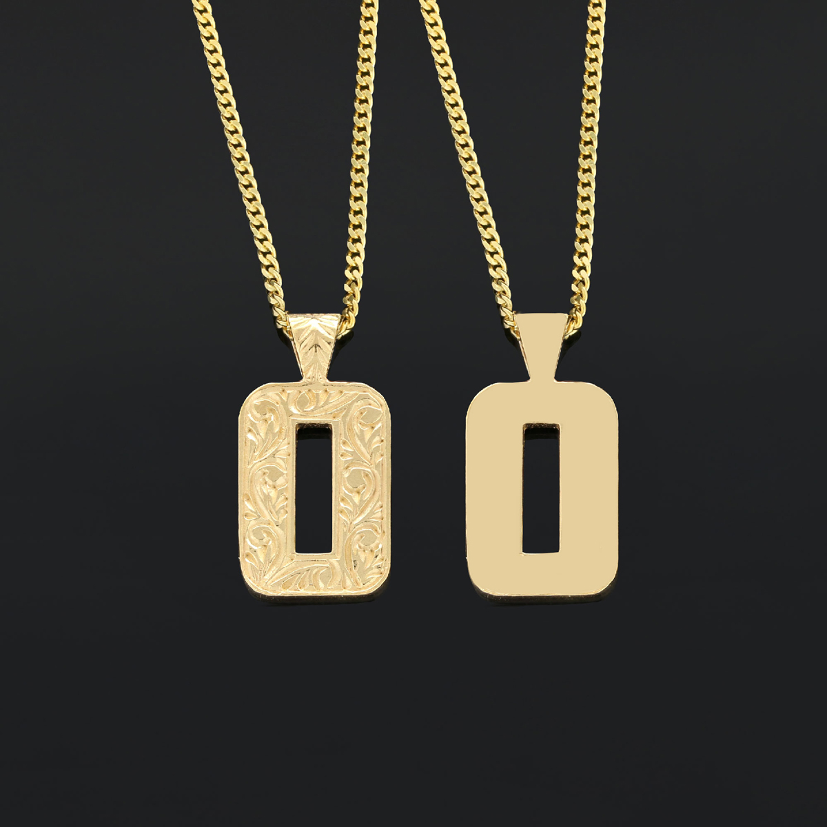 Sterling Silver Special Design Monogram Letter O Necklace