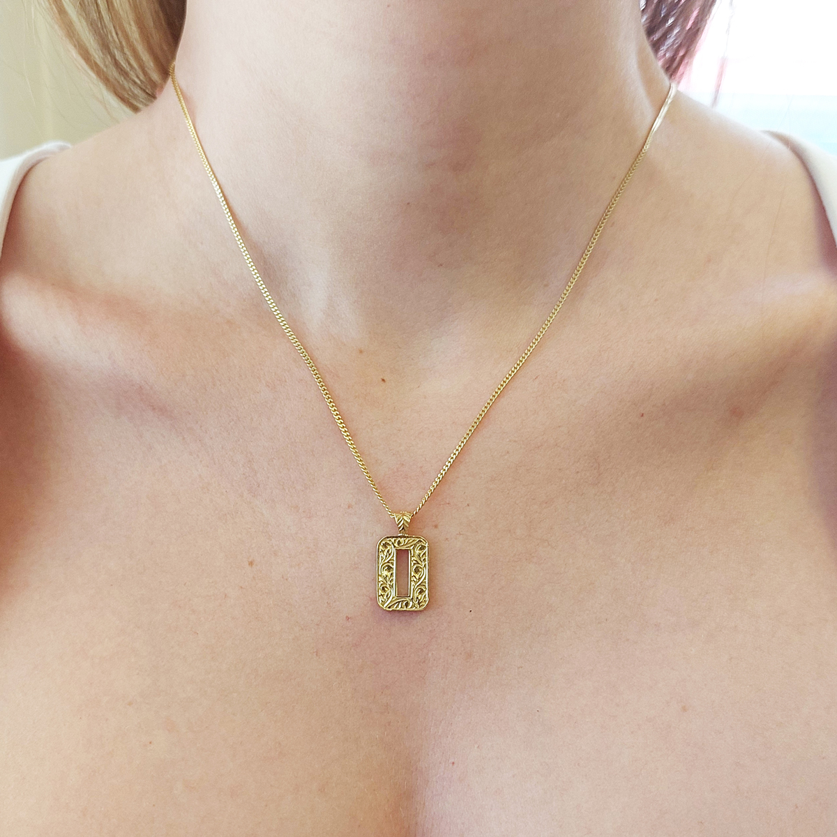 Sterling Silver Special Design Monogram Letter O Necklace
