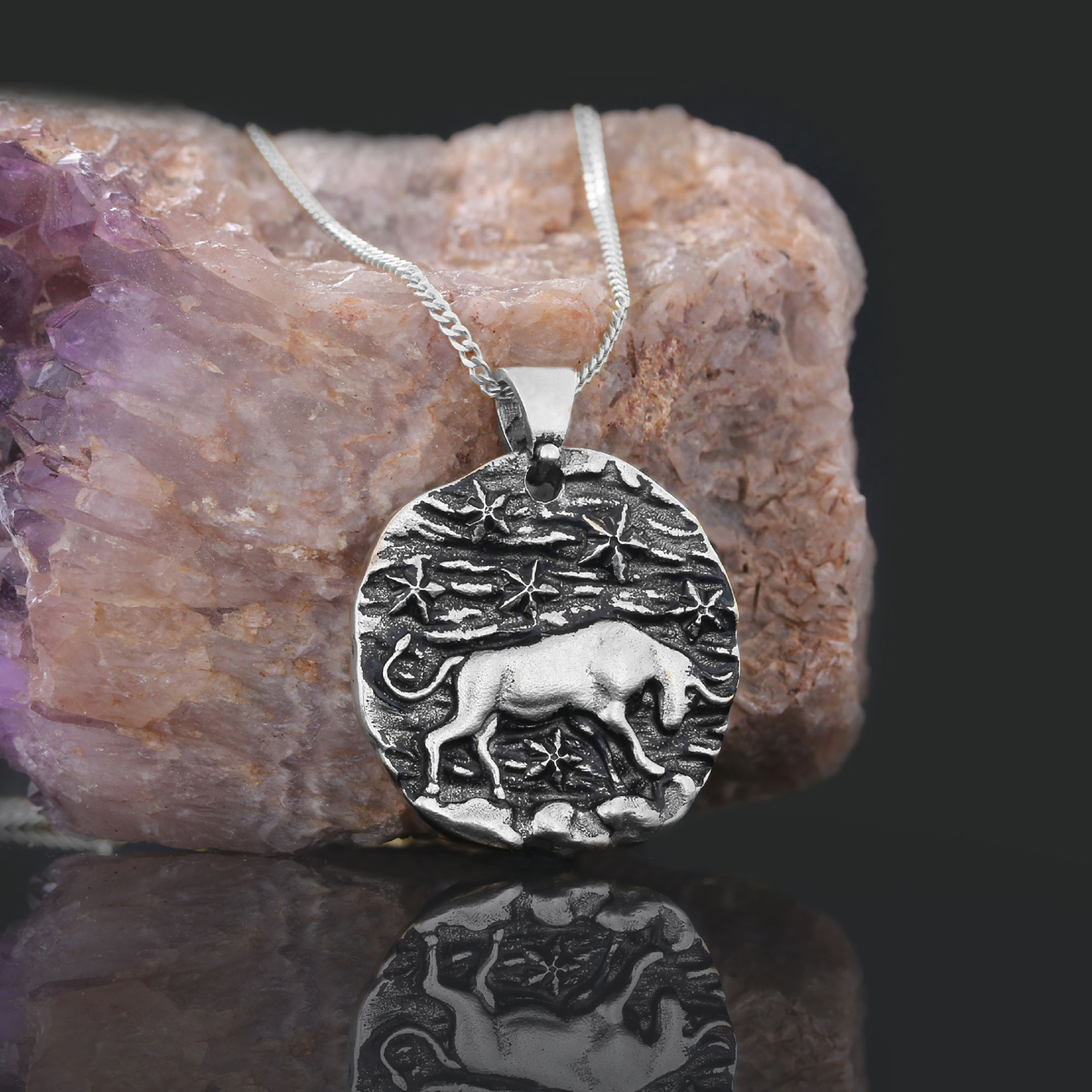 Taurus Zodiac Pendant, Star Sign Necklace, Astrological Jewelry Taurus Zodiac Pendant, Star Sign Necklace, Astrological Jewelry