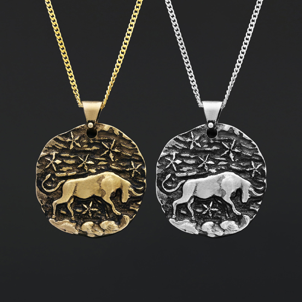Taurus Zodiac Pendant, Star Sign Necklace, Astrological Jewelry