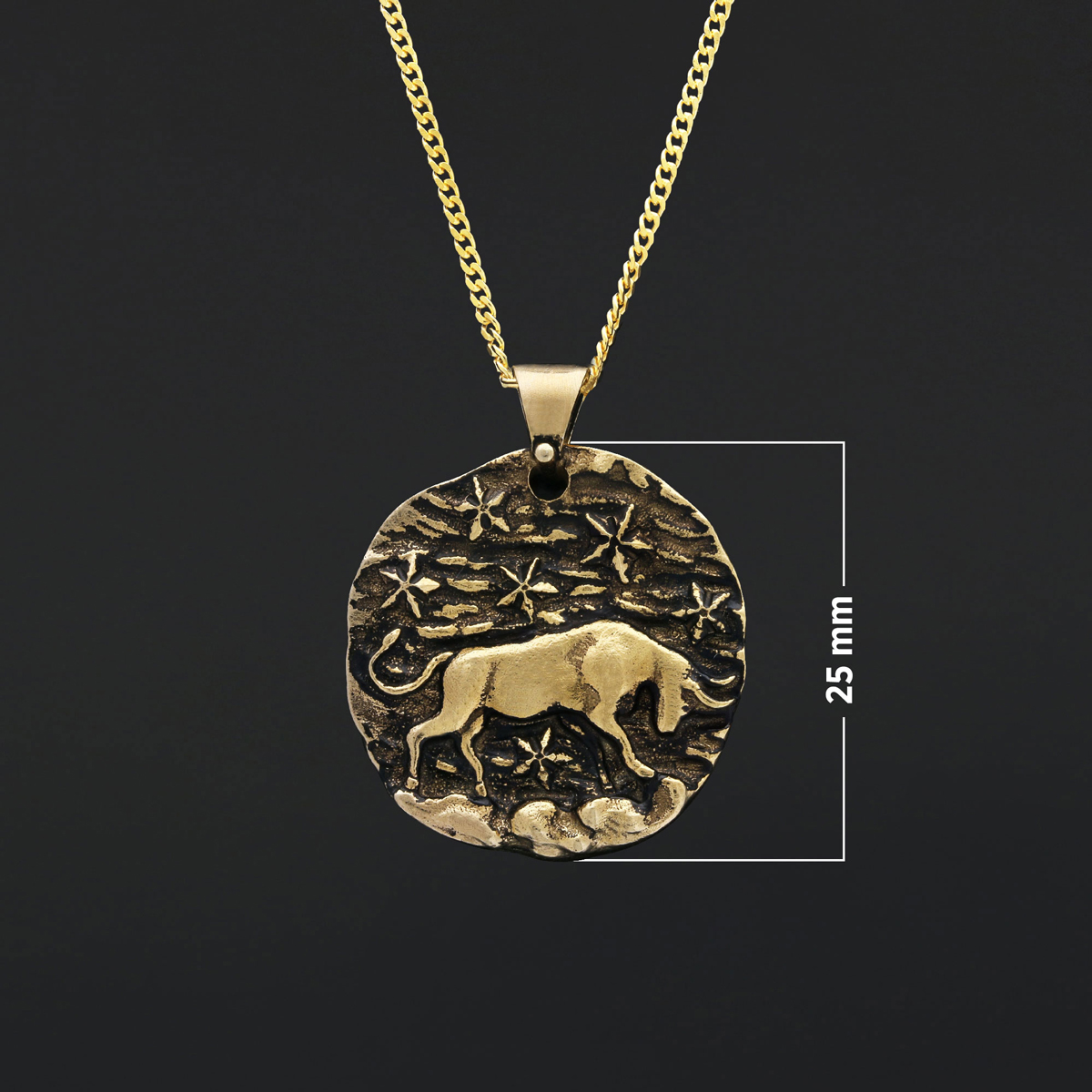 Taurus Zodiac Pendant, Star Sign Necklace, Astrological Jewelry