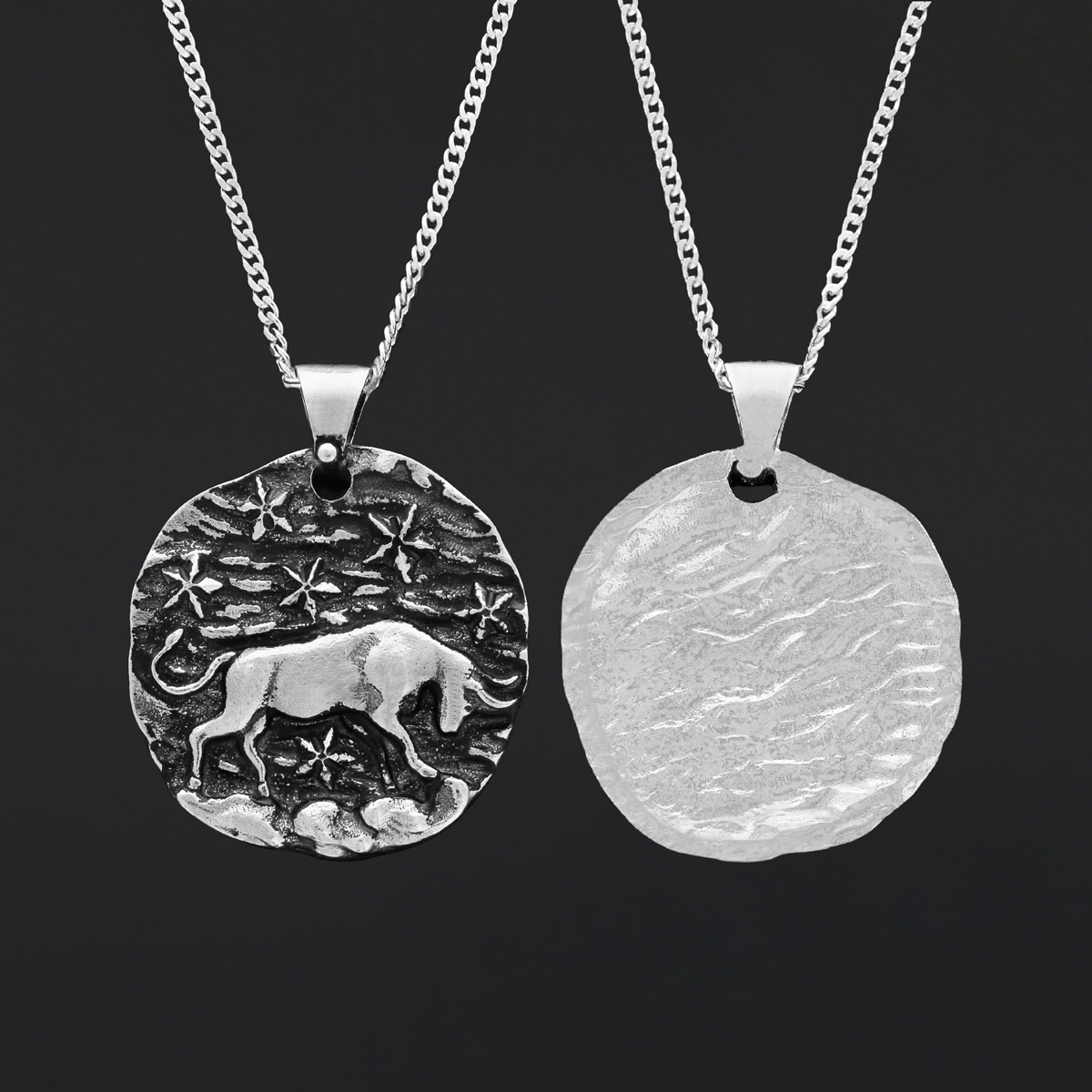 Taurus Zodiac Pendant, Star Sign Necklace, Astrological Jewelry